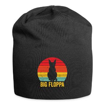 Big Floppa Caracal Cat Meme Rétro - Bonnet en jersey - noir - Devant