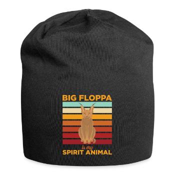 Big Floppa Caracal Cat Meme - Bonnet en jersey - noir - Devant
