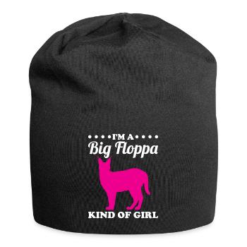 Big Floppa Caracal Cat Meme - Jersey Beanie - black - Front