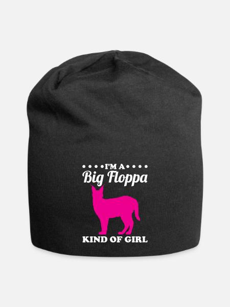 Big Floppa Caracal Cat Meme - Bonnet en jersey - noir