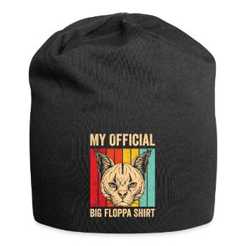Big Floppa Caracal Retro - Bonnet en jersey - noir - Devant