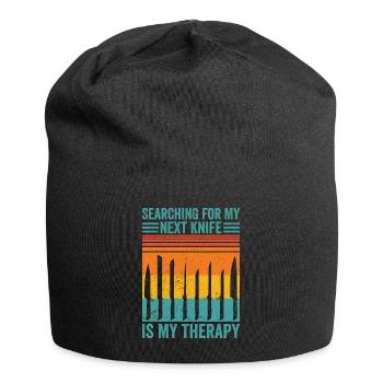 Messersammler Messersammeln - Jersey-Beanie - Schwarz - Vorne