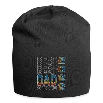 Bester Papa der Welt seit 2022 Vatertag Geburtstag - Jersey-Beanie - Schwarz - Vorne