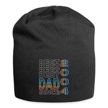 Bester Papa der Welt seit 2004 Vatertag Geburtstag - Jersey-Beanie - Schwarz - Vorne