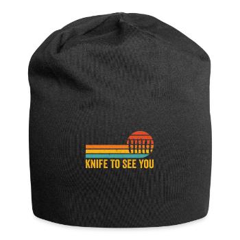 Drôle de collectionneur de couteaux Messersammeln - Bonnet en jersey - noir - Devant