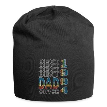 Meilleur papa du monde depuis 1984 Fête des Pères - Bonnet en jersey - noir - Devant