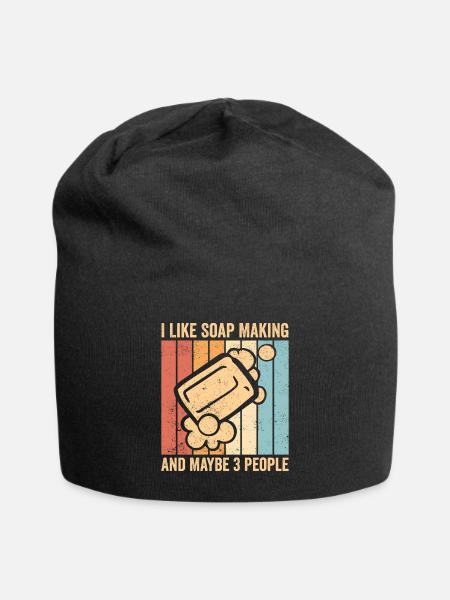 Lustige Seifenherstellung Seifenmacher - Jersey-Beanie - Schwarz
