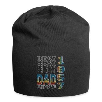 Bester Papa der Welt seit 1957 Vatertag Geburtstag - Jersey-Beanie - Schwarz - Vorne