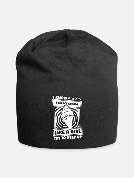 Eiscreme Mädchen - Jersey-Beanie - Schwarz