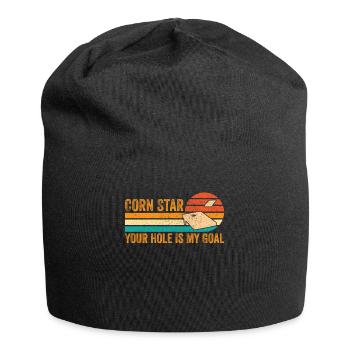 Funny Cornhole Retro - Jersey Beanie - black - Front