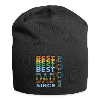Bester Papa der Welt seit 2001 Vatertag - Jersey-Beanie - Schwarz - Vorne