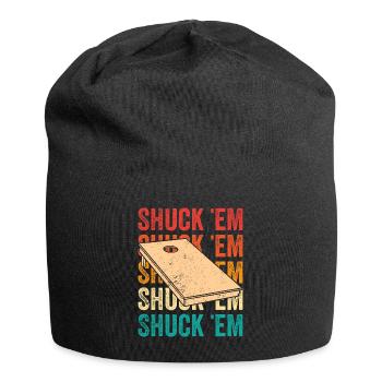 Funny Cornhole Corn Hole Retro - Jersey Beanie - black - Front