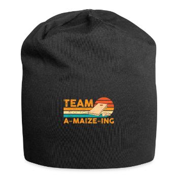 Drôle de trou de maïs Trou de maïs rétro - Bonnet en jersey - noir - Devant