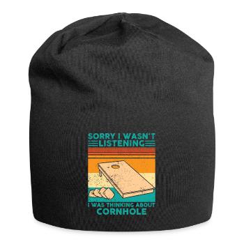 Drôle de trou de maïs - Bonnet en jersey - noir - Devant