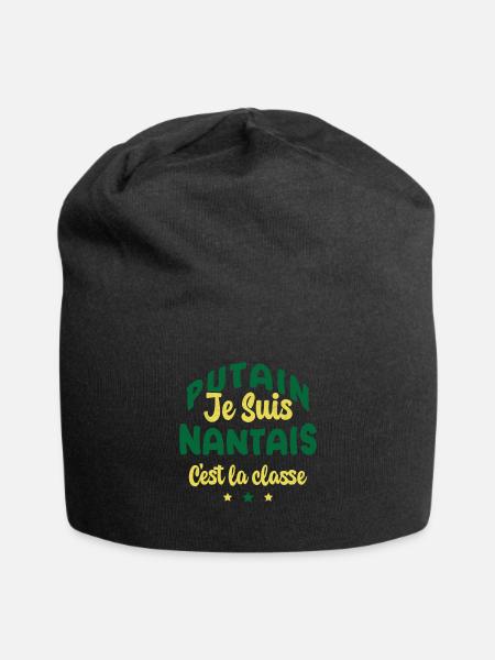 Je suis nantais c'est la classe - Bonnet en jersey - noir