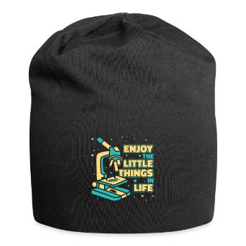 Biologie Biologe Mikroskop - Jersey-Beanie - Schwarz - Vorne