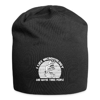 Biologie Biologe Mikroskop - Jersey-Beanie - Schwarz - Vorne