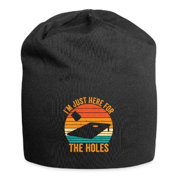 Funny Cornhole Corn Hole Retro - Jersey Beanie - black - Front