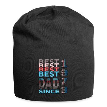 Meilleur papa du monde depuis 1973 anniversaire de la fête des pères - Bonnet en jersey - noir - Devant