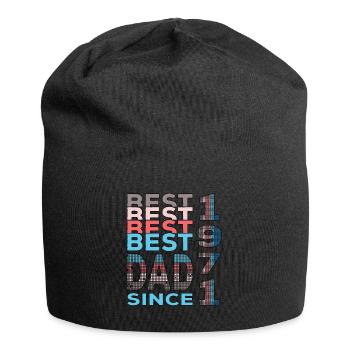 Best dad in the world since 1971 Father's Day Birthday - Jersey Beanie - black - Front