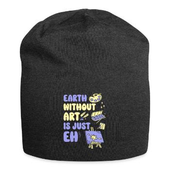 Kunstlehrer Lustiger Spruch Kunstkurs Kunstklasse - Jersey-Beanie - Anthrazit - Vorne