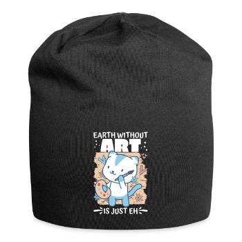 Kunstlehrer Lustiger Spruch Kunstkurs Kunstklasse - Jersey-Beanie - Schwarz - Vorne