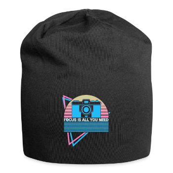 Caméra Photographie Photographe Rétro - Bonnet en jersey - noir - Devant