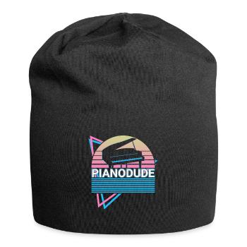 Piano Dude Keyboard Piano Retro - Jersey Beanie - black - Front