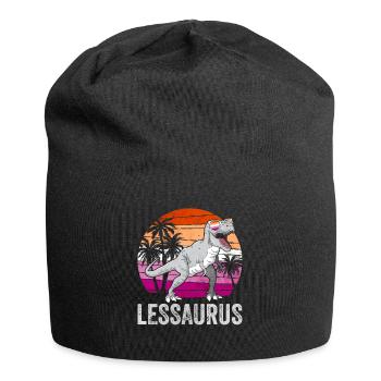 Lesbian Pride Flag Dinosaur Trex LGBTQ - Bonnet en jersey - noir - Devant