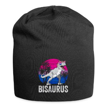 Bi Pride Bisexuel Drapeau Dinosaure Trex LGBTQ - Bonnet en jersey - noir - Devant