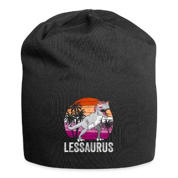 Lesbian Pride Flag Dinosaur Trex LGBTQ - Bonnet en jersey - noir - Devant