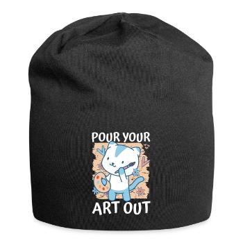 Art Teacher Funny Saying Art Course Art Class - Jersey Beanie - black - Front