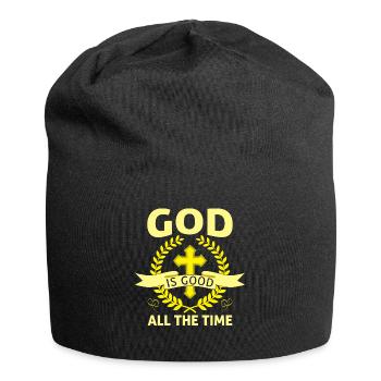 Gott ist Gut Kirche Glaube Christentum Heilig - Jersey-Beanie - Schwarz - Vorne