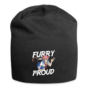 Furry Fandom Fursuits Stolz Furry And Proud - Jersey Beanie - black - Front