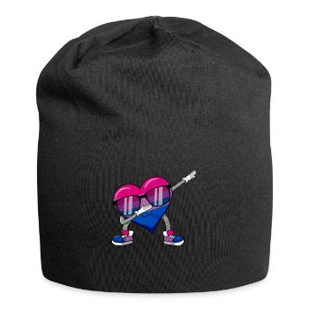 Bi Pride Bisexual Flag Saint-Valentin Coeur - Bonnet en jersey - noir - Devant