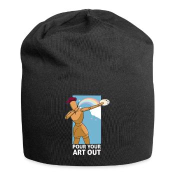 Art Teacher Funny Saying Art Course Art Class - Jersey Beanie - black - Front