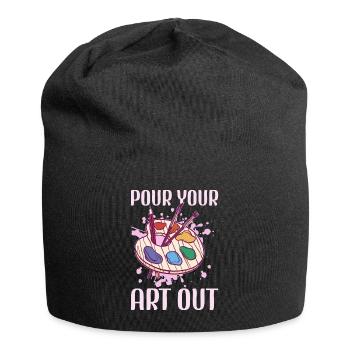 Art Teacher Funny Saying Art Course Art Class - Jersey Beanie - black - Front