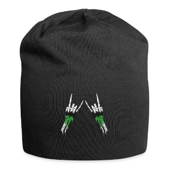 Demiromantischer Stolz Fahne Teufelshorn Skelett S - Jersey-Beanie - Schwarz - Vorne