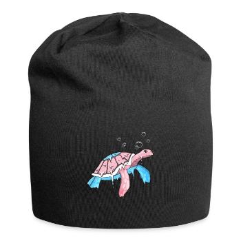 Transgender Pride Trans Flag Sea Turtle S - Jersey Beanie - black - Front