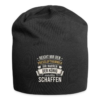 Reicht Mir den Presslufthammer Straßenbauarbeiter - Jersey-Beanie - Schwarz - Vorne