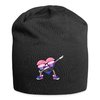 Genre Fluid Pride Flag Polka Dot Heart Sublte LGBTQ - Bonnet en jersey - noir - Devant