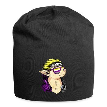 Non Binary Pride Flag Mullet Chihuahua Dog Su - Bonnet en jersey - noir - Devant