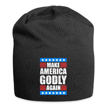 Rendre l’Amérique pieuse, aimer à nouveau la foi de Dieu - Bonnet en jersey - noir - Devant
