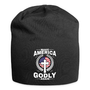 Rendre l’Amérique pieuse, aimer à nouveau la foi de Dieu - Bonnet en jersey - noir - Devant