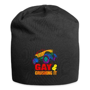 Gay Pride Rainbow Flag Monster Truck - Bonnet en jersey - noir - Devant
