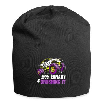 Non-Binary Pride Flag Monster Truck - Jersey Beanie - black - Front