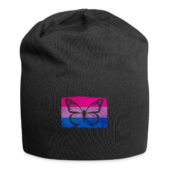 Bi Pride Bisexual Flag Butterfly Sublte LGB - Bonnet en jersey - noir - Devant