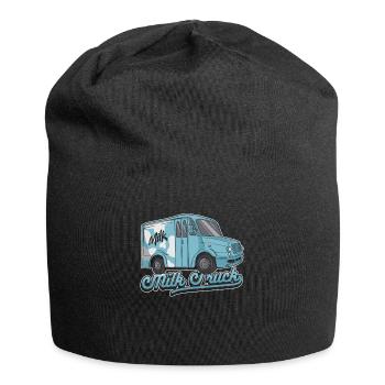 Lait de vache Panier de lait frais - Bonnet en jersey - noir - Devant