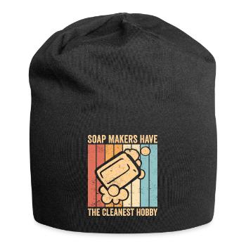 Fabrication de savon amusante - Bonnet en jersey - noir - Devant