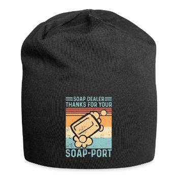 Funny soap making - Jersey Beanie - black - Front